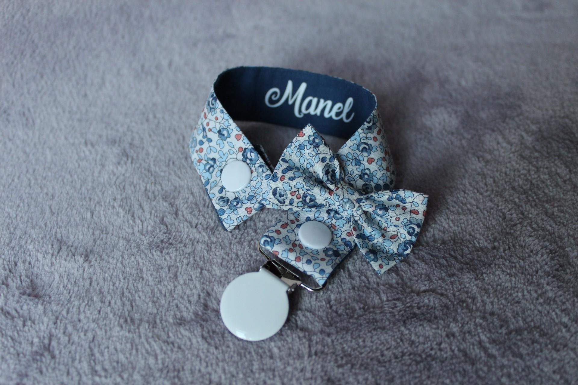 Attache tetine bleu liberty eloise