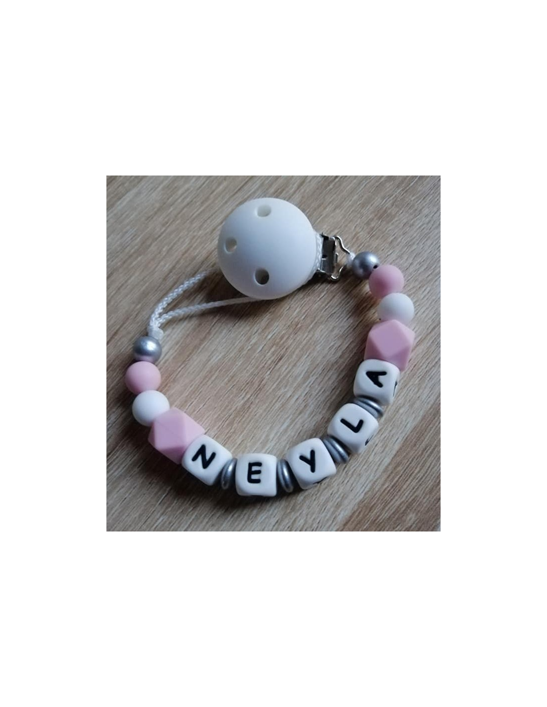 Attache tetine perles silicone 1 jpg