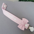 Attache tetine rose uni