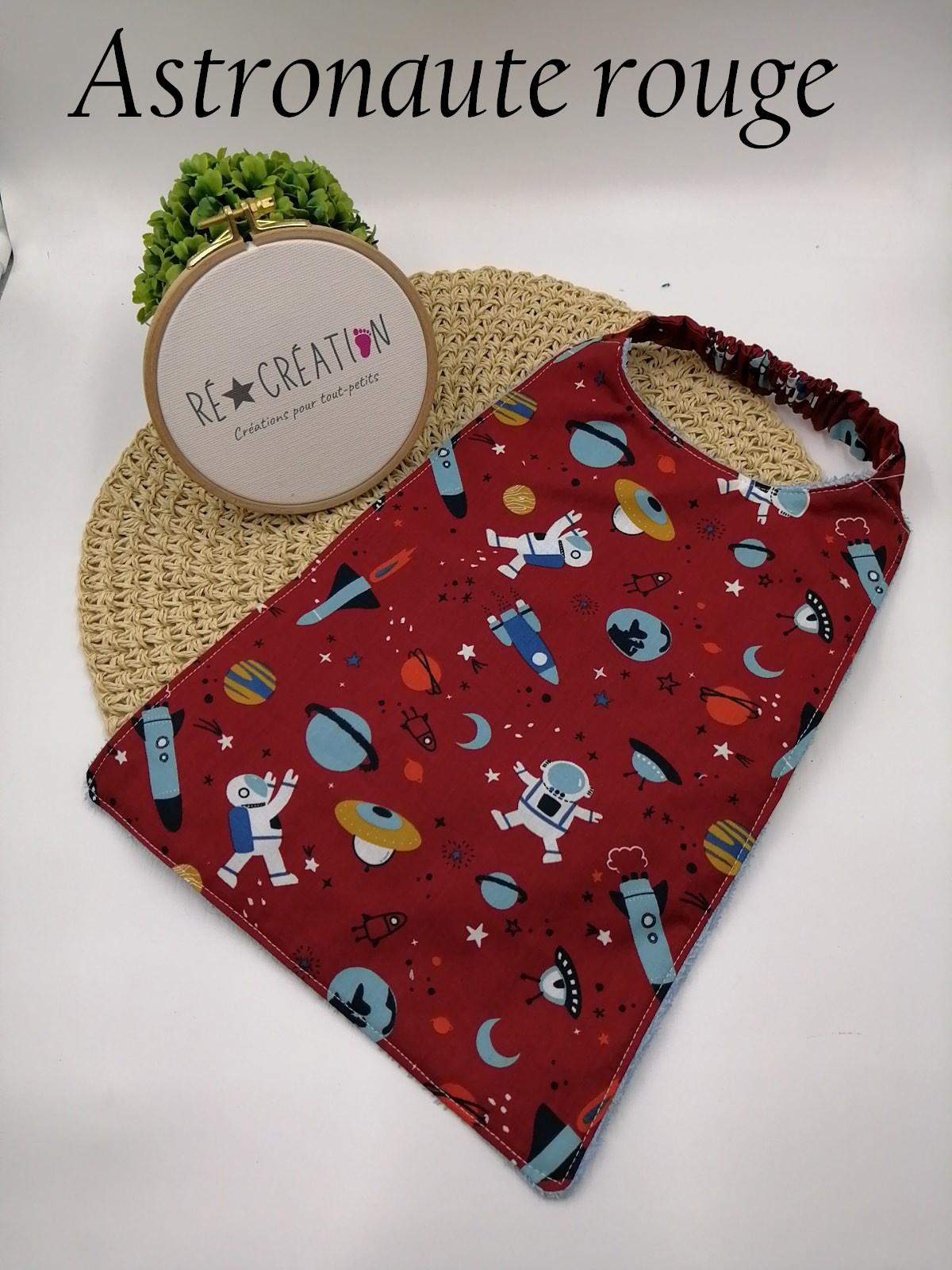 Bavoir serviette maternelle espace rouge 1