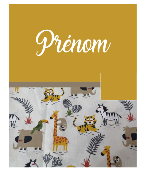 Carnet sante personnalise simili moutarde coton jungle