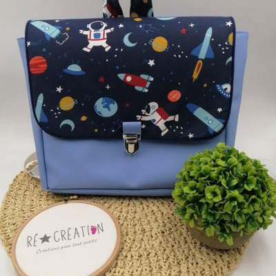 Cartable simili bleu clair asto bleu