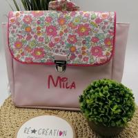 Cartable ecolier simili rose liberty cup cake