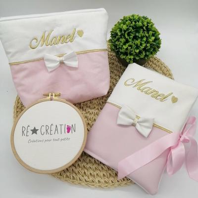 Coffret naissance carnet simili + trousse