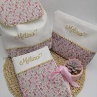 Coffret naissance personnalise simili blanc liberty heloise