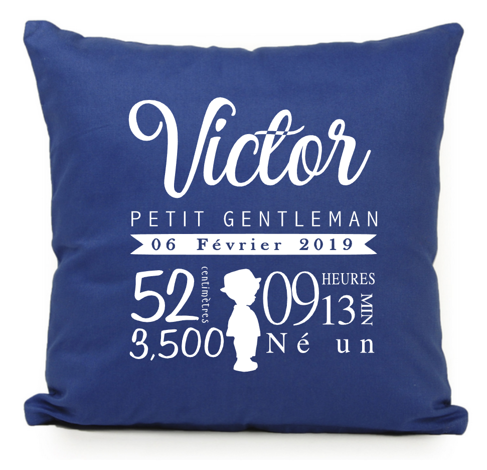 Coussin silhouette garcon