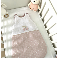 Gigoteuse bebe fille rose et pois or