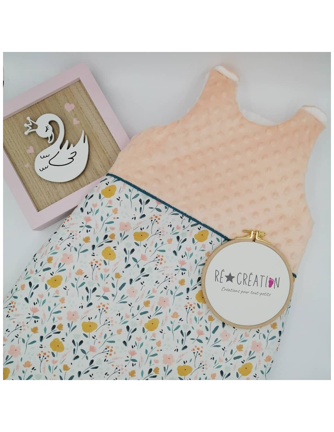Gigoteuse bebe polaire saumon liberty emeraude