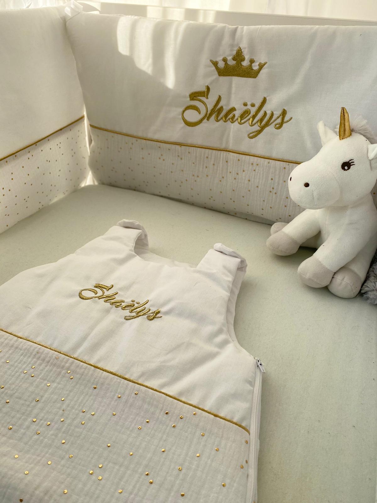 Gigoteuse blanche double gaze or 3