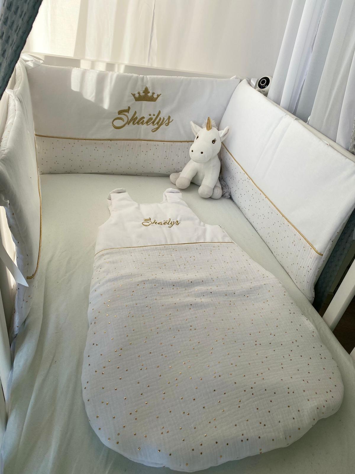 Gigoteuse blanche double gaze or