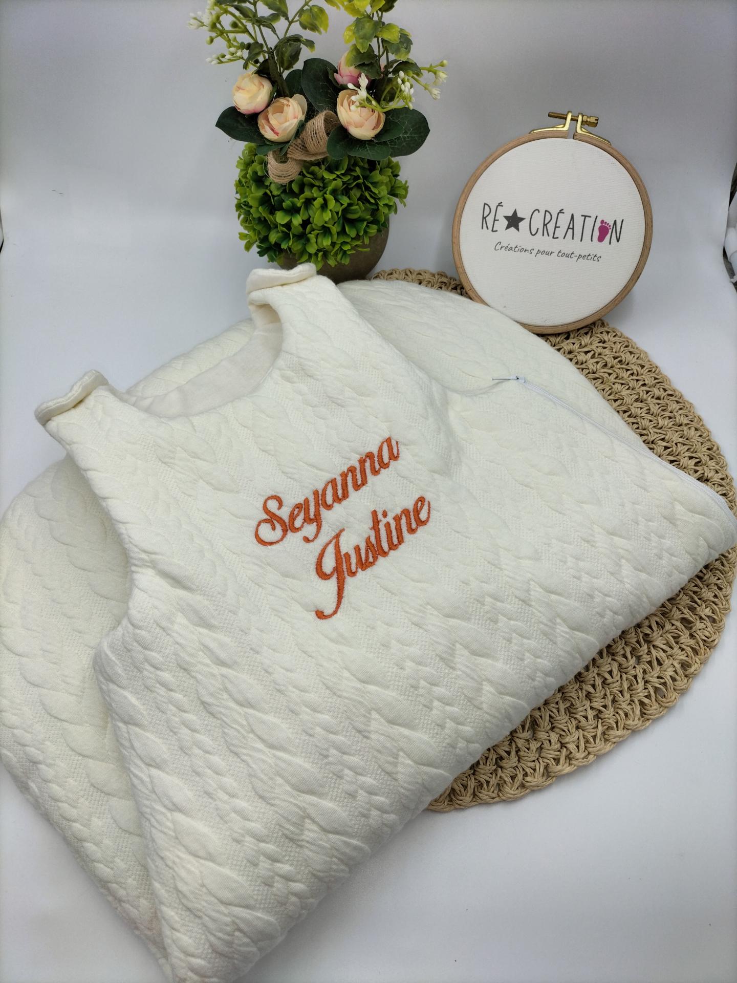 Gigoteuse jersey torsade blanc casse