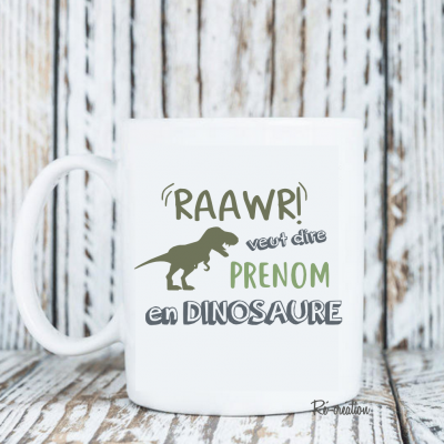 Mug personnalise dinosaure