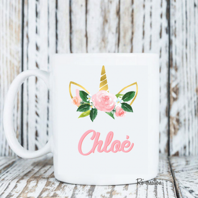 Mug personnalise licorne
