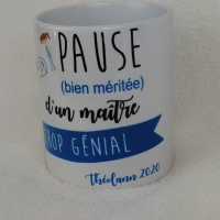 Mug personnalise maitre pause meritee