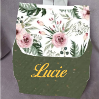 Sac a dos personnalise double gaze coton floral 2 