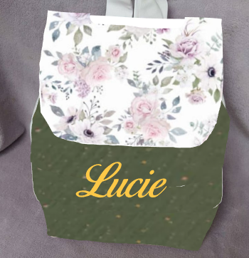 Sac a dos personnalise double gaze coton floral 2