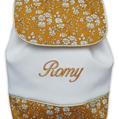 Sac a dos personnalise simili banc liberty moutarde