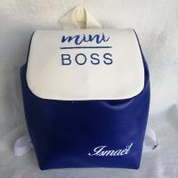 Sac a dos personnalise simili bleu marine mini boss