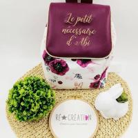 Sac a dos personnalise simili bordeaux lapin 1