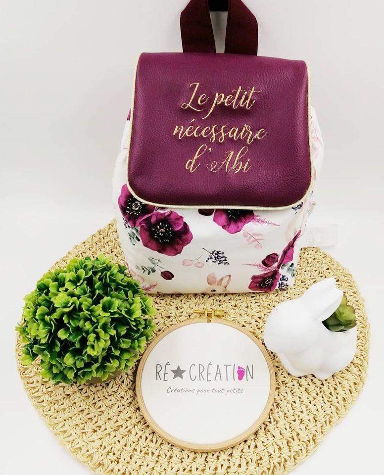 Sac a dos personnalise simili bordeaux lapin 1