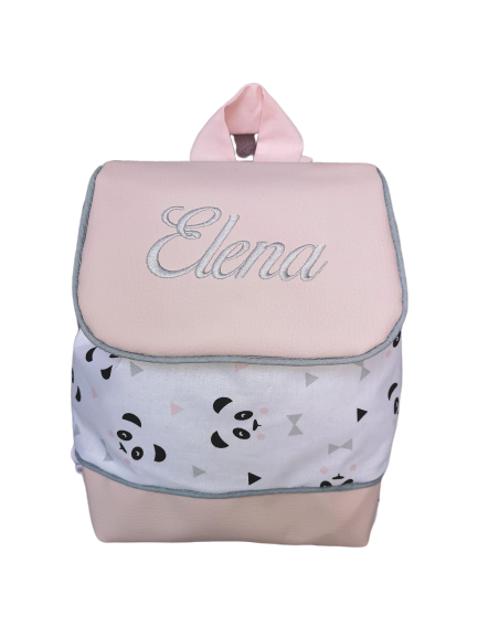 Sac a dos personnalise simili rose panda