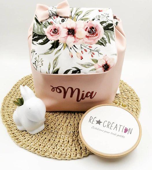 Sac a dos personnalise simili rose rabat floral