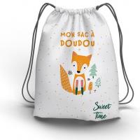 Sac a doudou coulissant motif animaux de la foret