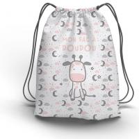 Sac a doudou coulissant motif baby rose