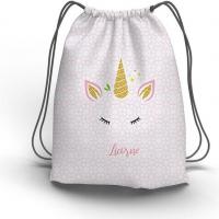 Sac a doudou coulissant motif licorne