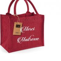 Sac jute rouge