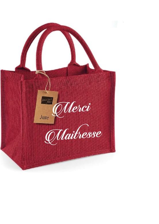 Sac jute rouge