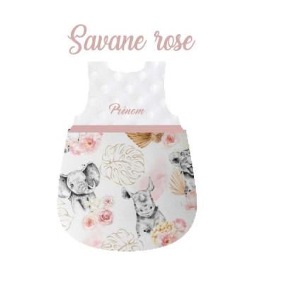 Gigoteuse bébé savane rose