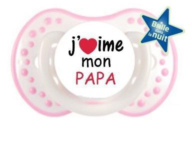 Tétine j'aime papa/maman