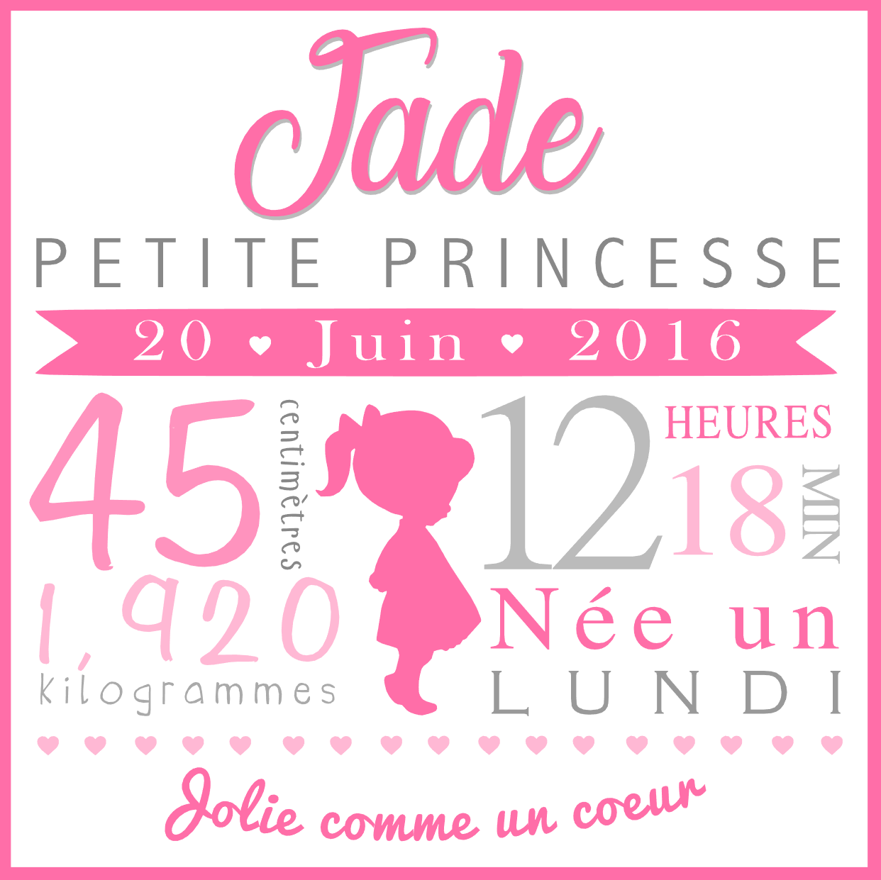 Toile fillette noeud