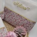 Trousse personnalise simili blanc liberty heloise